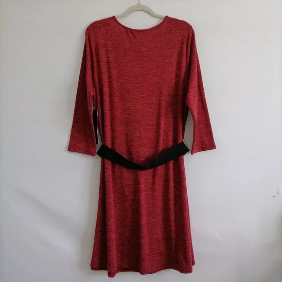 NWT Always Indigo Womens Red Short Sleeve Whimsigoth Sheath Dress Plus Size 1X - Picture 4 of 7